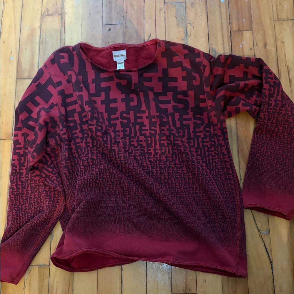 Diesel Burgundy Graphic spellout sweatshirt‎ Women's Sweater